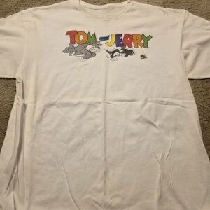 Tom and Jerry White T-Shirt